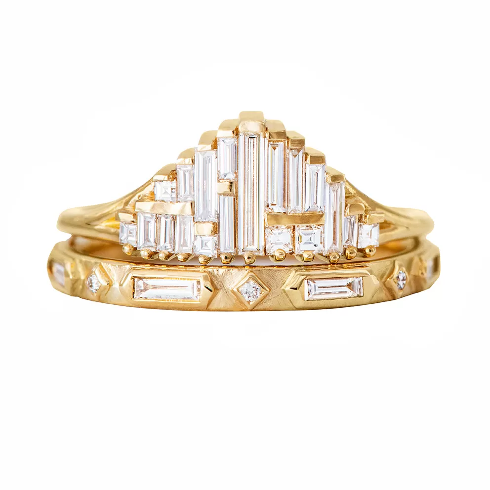 Art Deco Wedding Ring Set