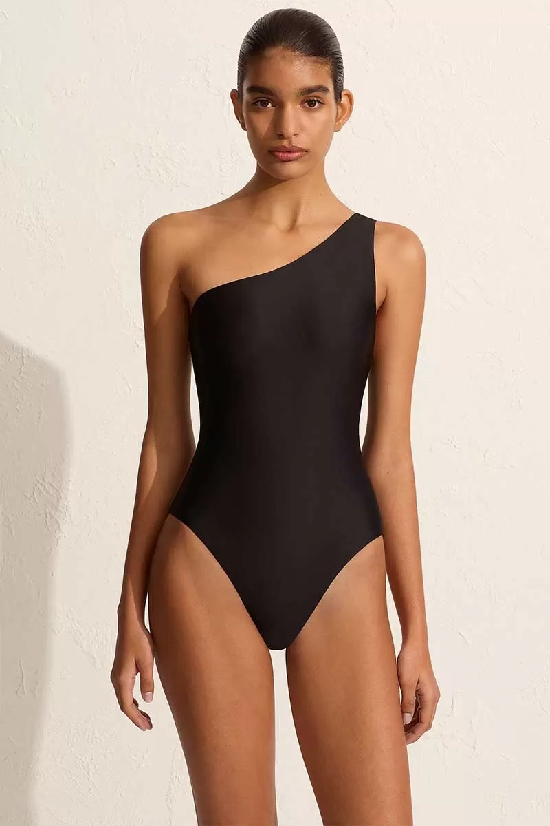 ASYMMETRIC MAILLOT-BLACK