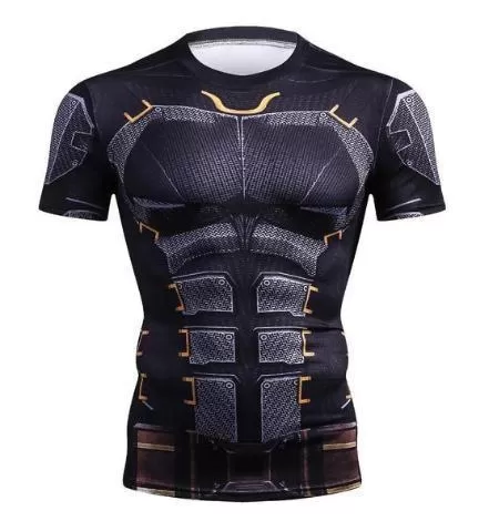 Batman 'Tumbler' Compression Short Sleeve Rash Guard