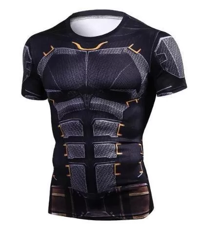 Batman 'Tumbler' Compression Short Sleeve Rash Guard