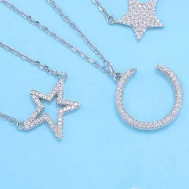 Be Dazzled CZ Diamond Star Necklace