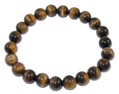 Beaded Bracelet Gemstone Bracelet Tigers Eye Stretchy Bracelet