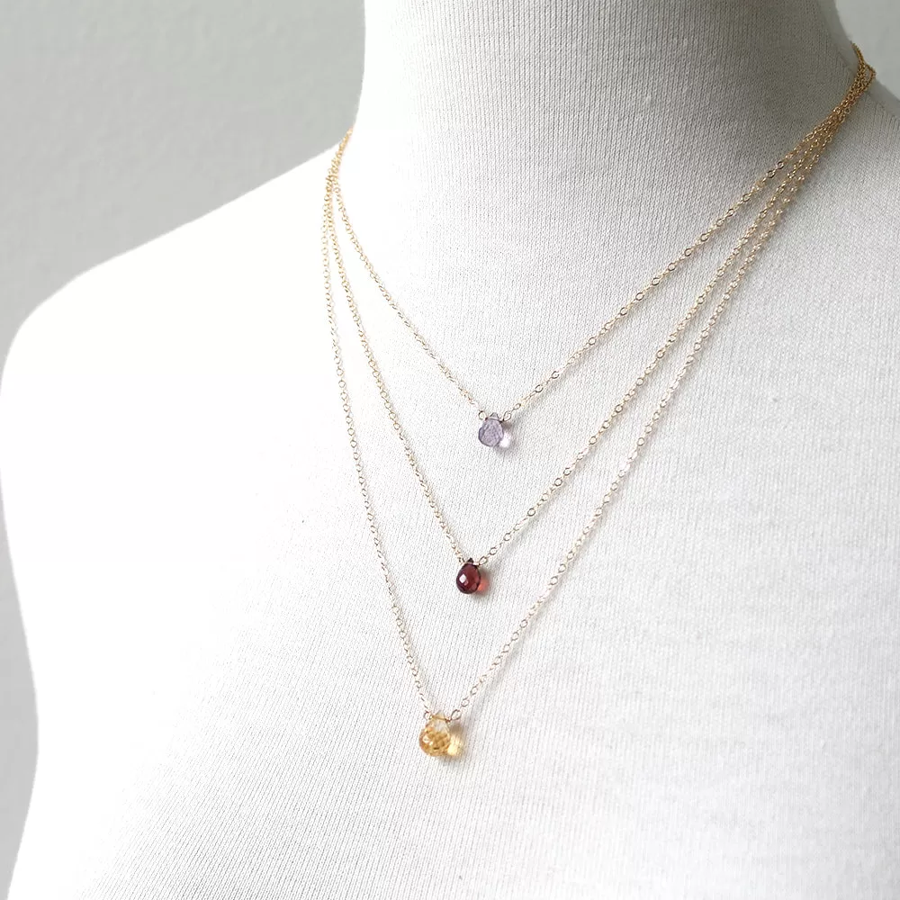 Birthstone Gem Necklaces - GF