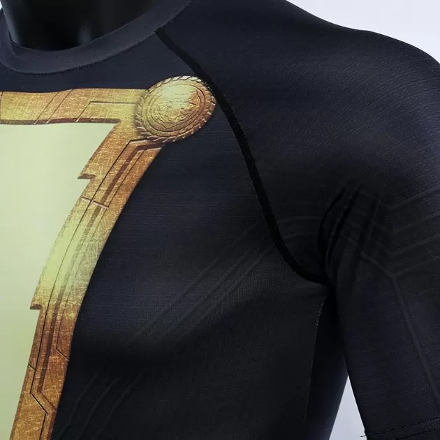 Black Adam Premium Short Sleeve Compression Rash Guard