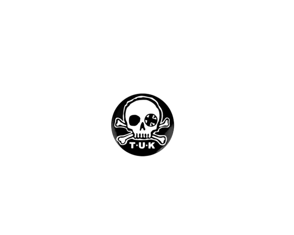 Black & White Skull Logo Pin