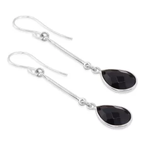 Black Onyx Earring, Sterling Silver Earring, Dangel Earring, Drop Earring, Black Onyx Gemstone Earring Gift For Women's