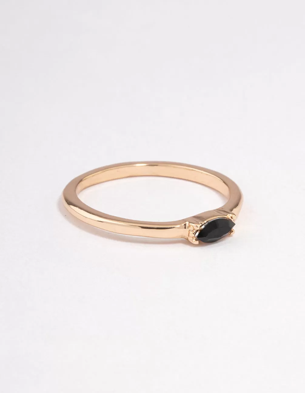 Black Oval Stone Ring