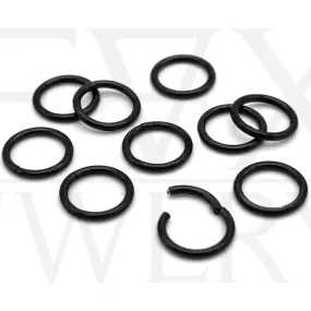 Black Steel Stack Rings