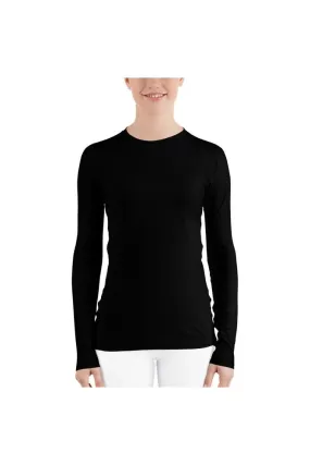 Black Women's Rash Guard