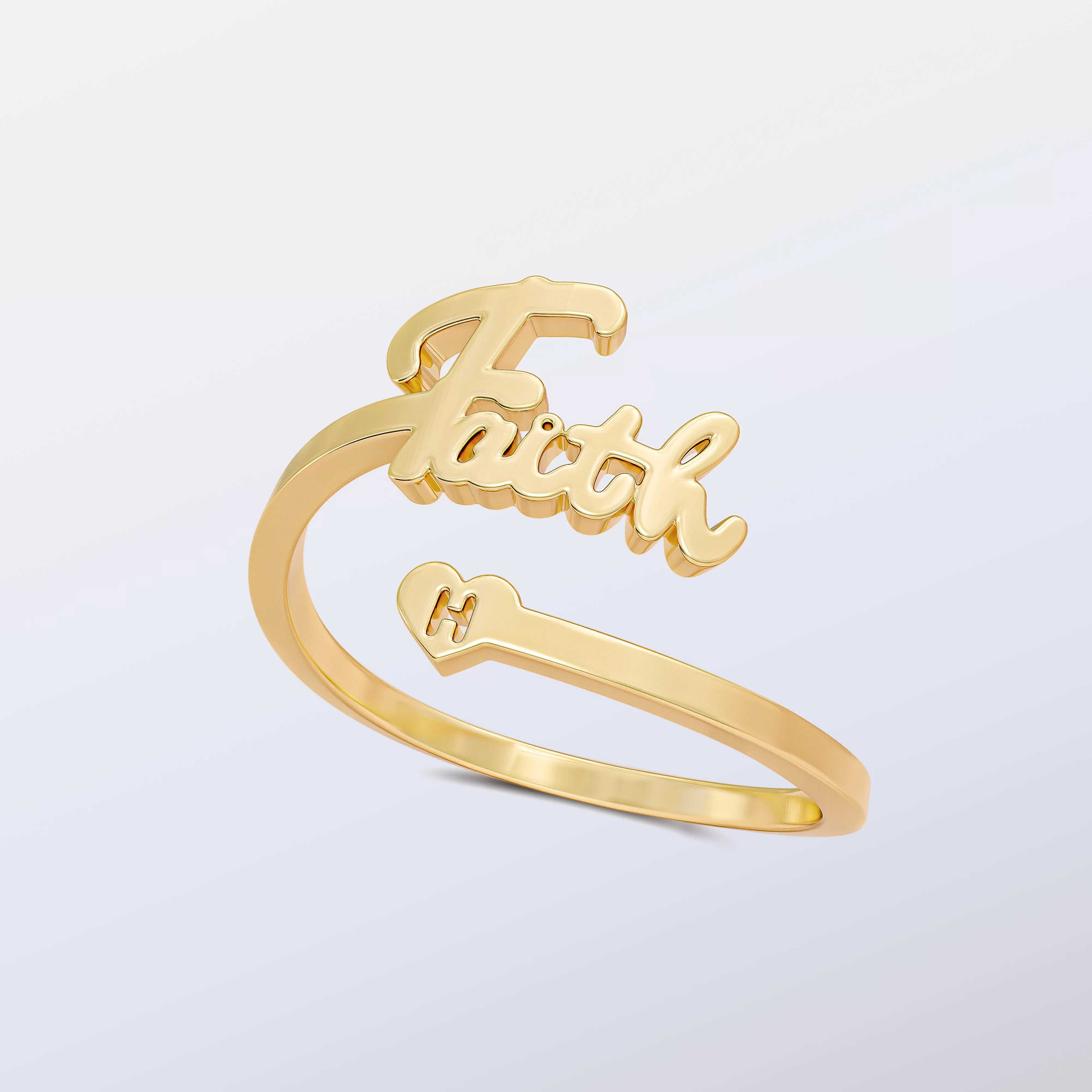 Blessed With Initial Adjustable Ring