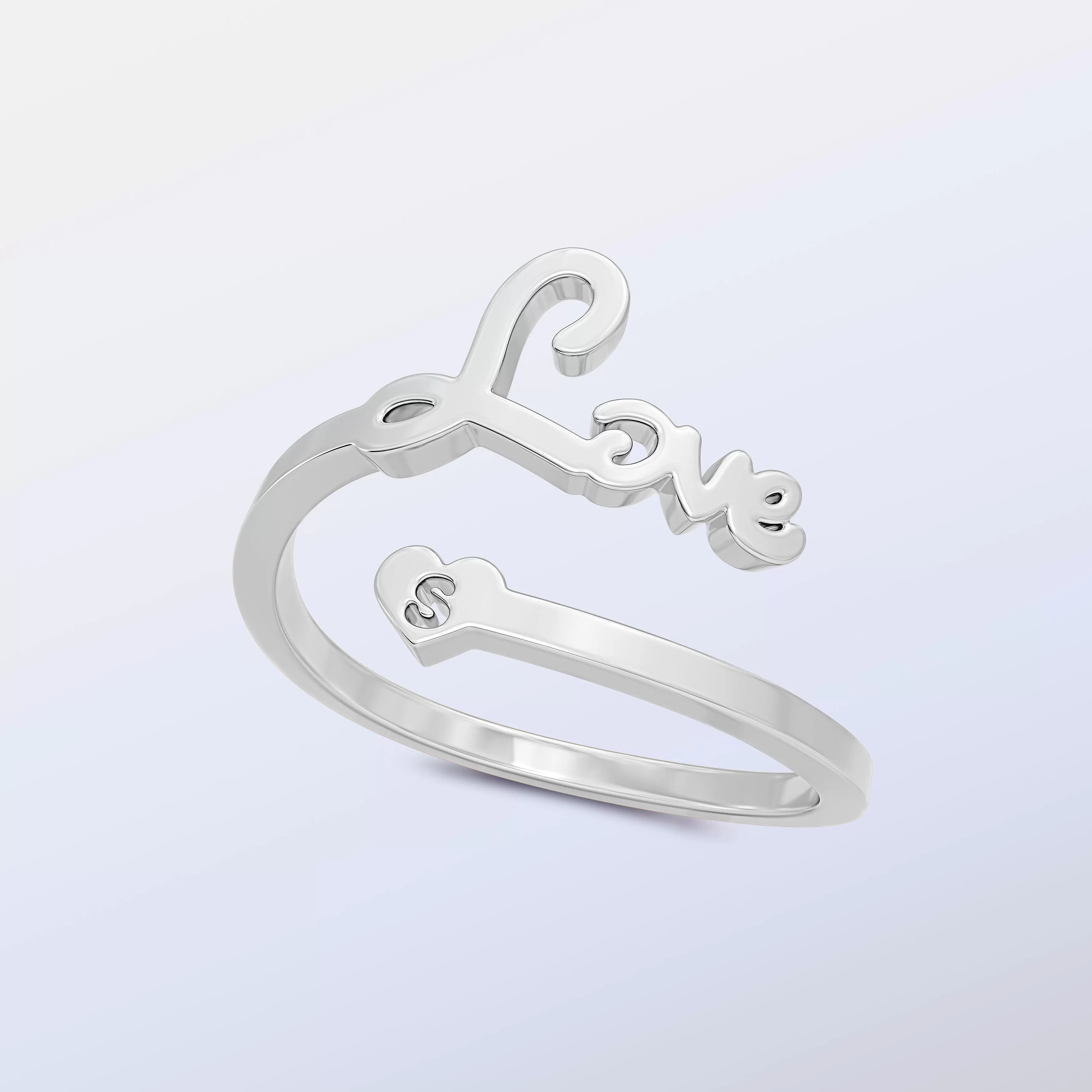 Blessed With Initial Adjustable Ring