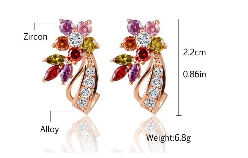 Boho Flower Bouquet Drop Earrings