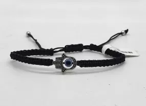 Bracelet, Evil Eye/Black Hamsa Braided