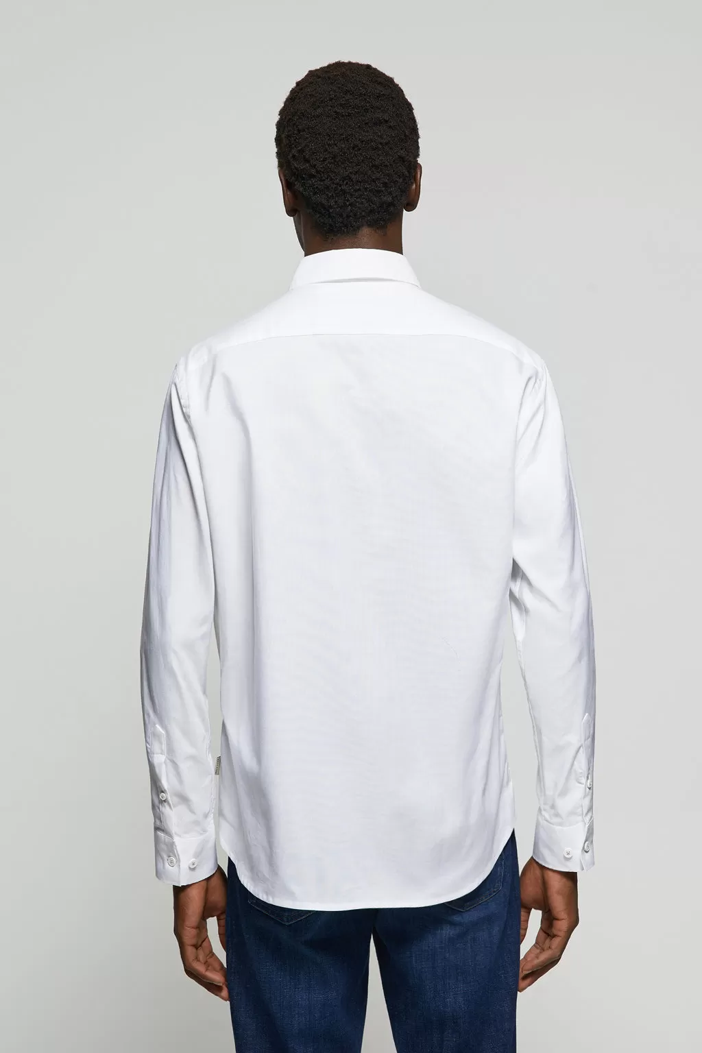 Camisa oxford blanca con detalle bordado Polo Club