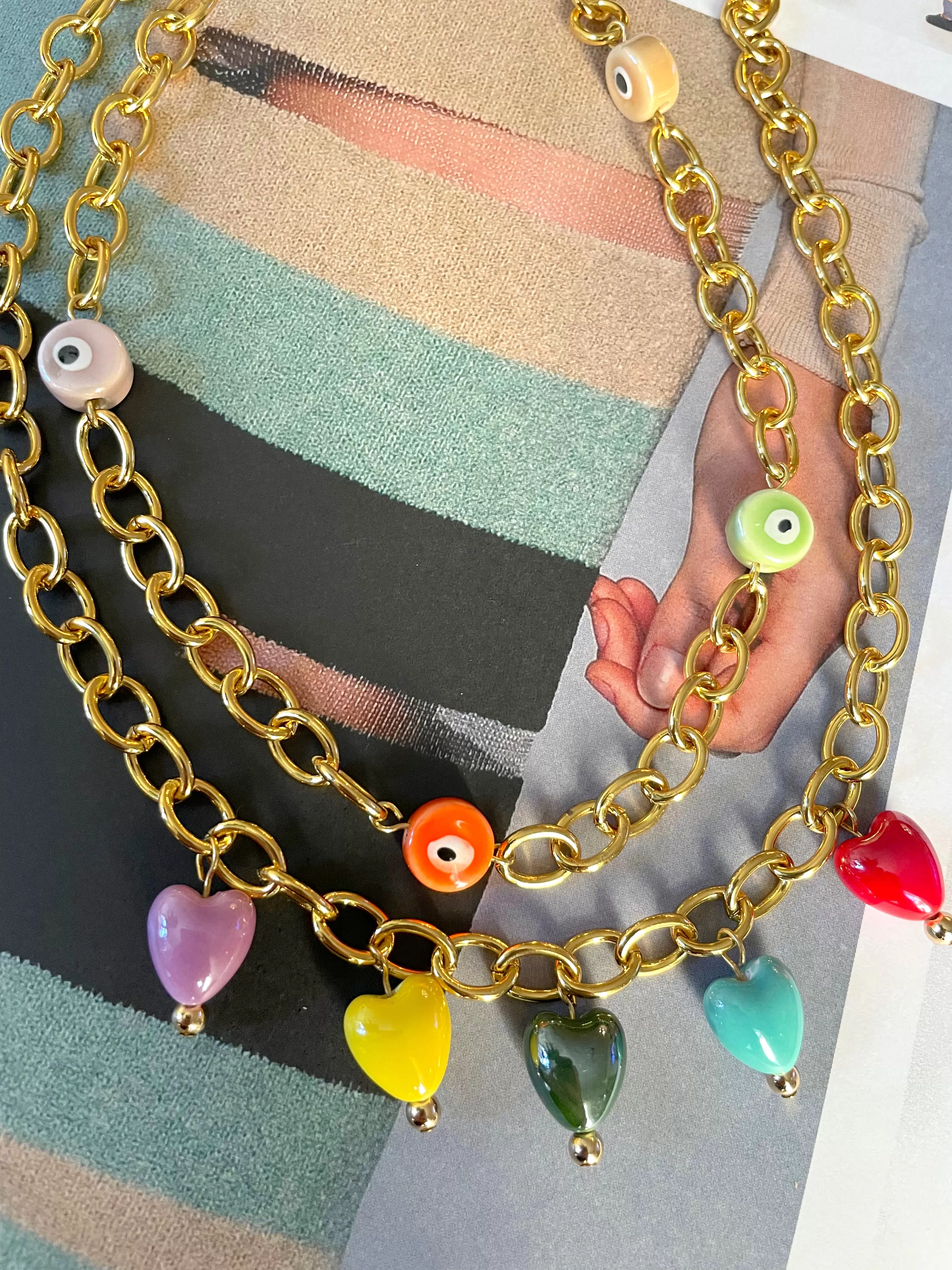 Ceramic charms style necklaces