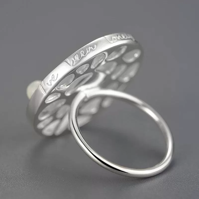 Charm Jewelry: 'You Are My Planet' Rotatable Finger Ring in 925 Sterling Silver (LFJD0095)