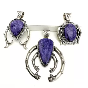 Charoite Naja Pendants- G.P.