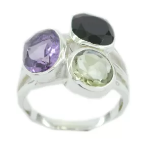 Chocolate-Box Gemstones Multi Stone Silver Rings Ancient Greek Jewelry