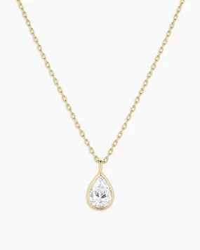 Classic Diamond Pear Necklace