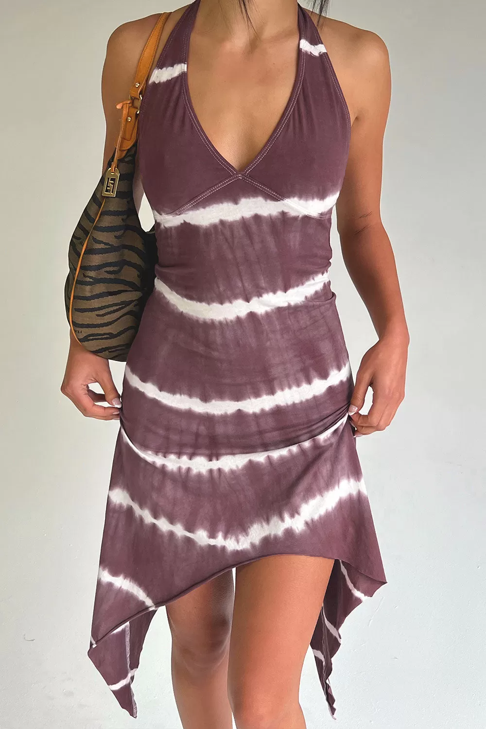 Claudia Halter Tie Dye Dress - Taro Tie Dye