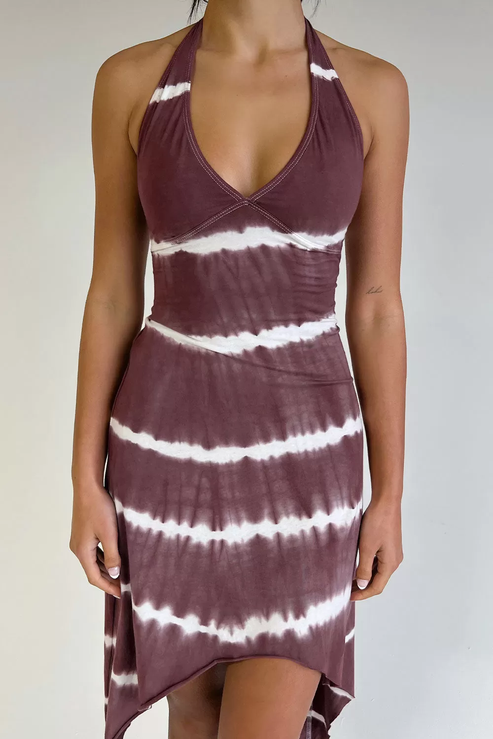 Claudia Halter Tie Dye Dress - Taro Tie Dye