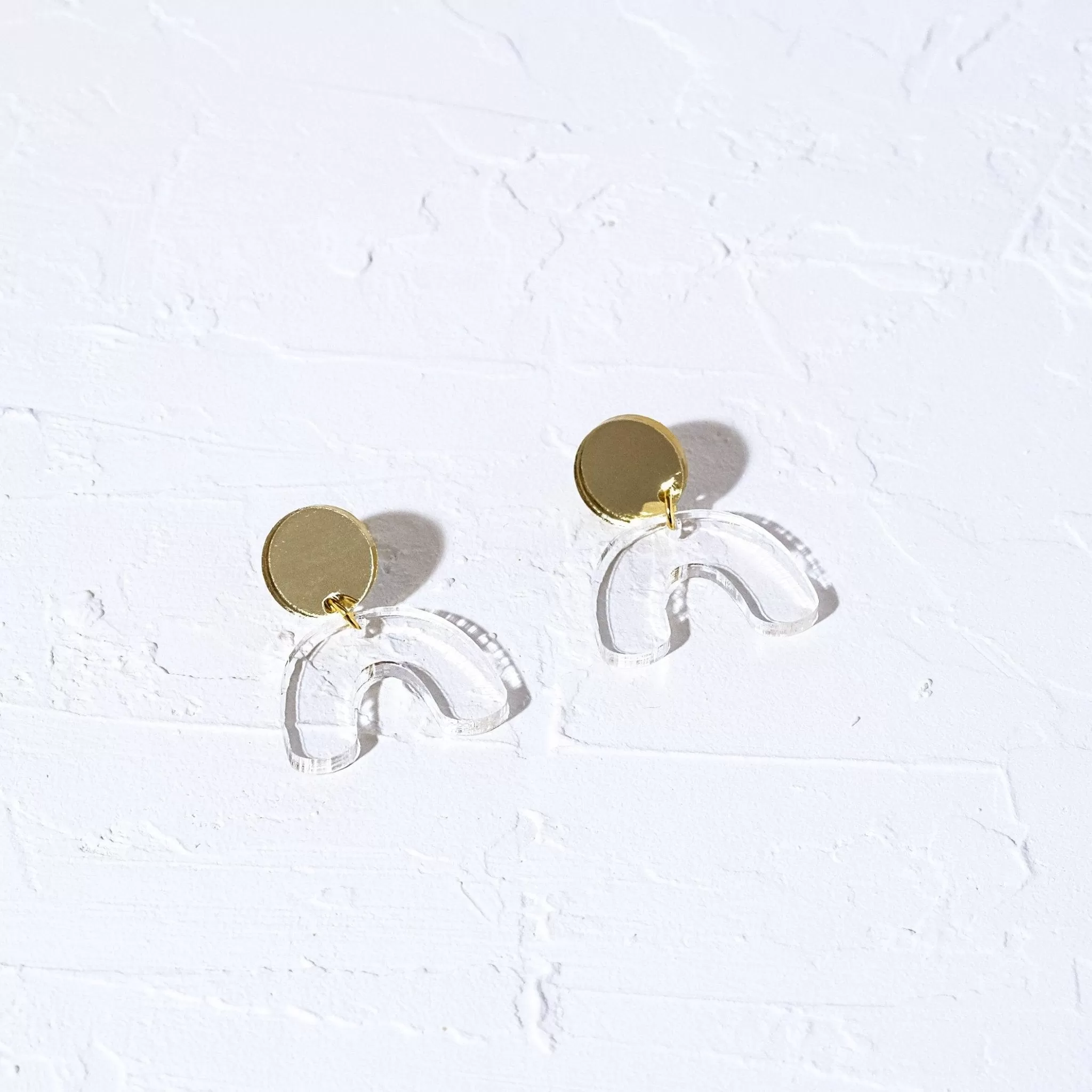 Clear Arch Dangle Earrings