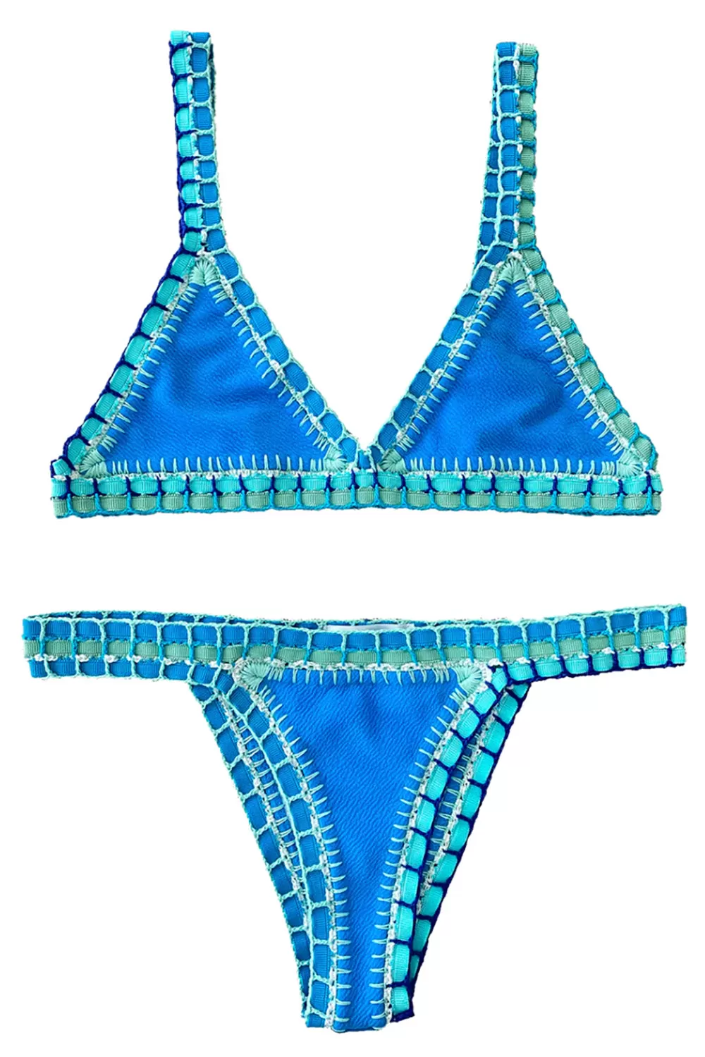 Coccoloba Swim Crochet Bottom in Ocean Blue