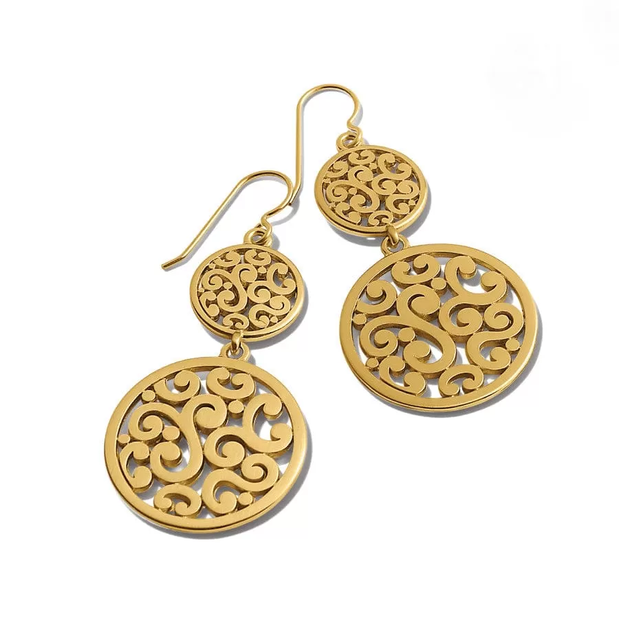 Contempo Medallion Duo French Wire Earrings