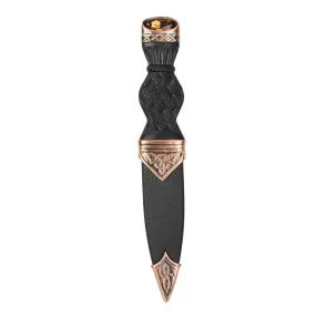 Copper Sgian Dubh with Celtic design - SD38