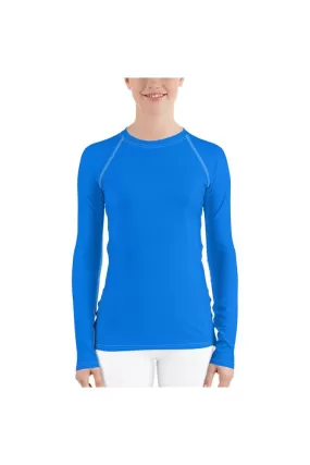 Coral Blue Women's Rash Guard