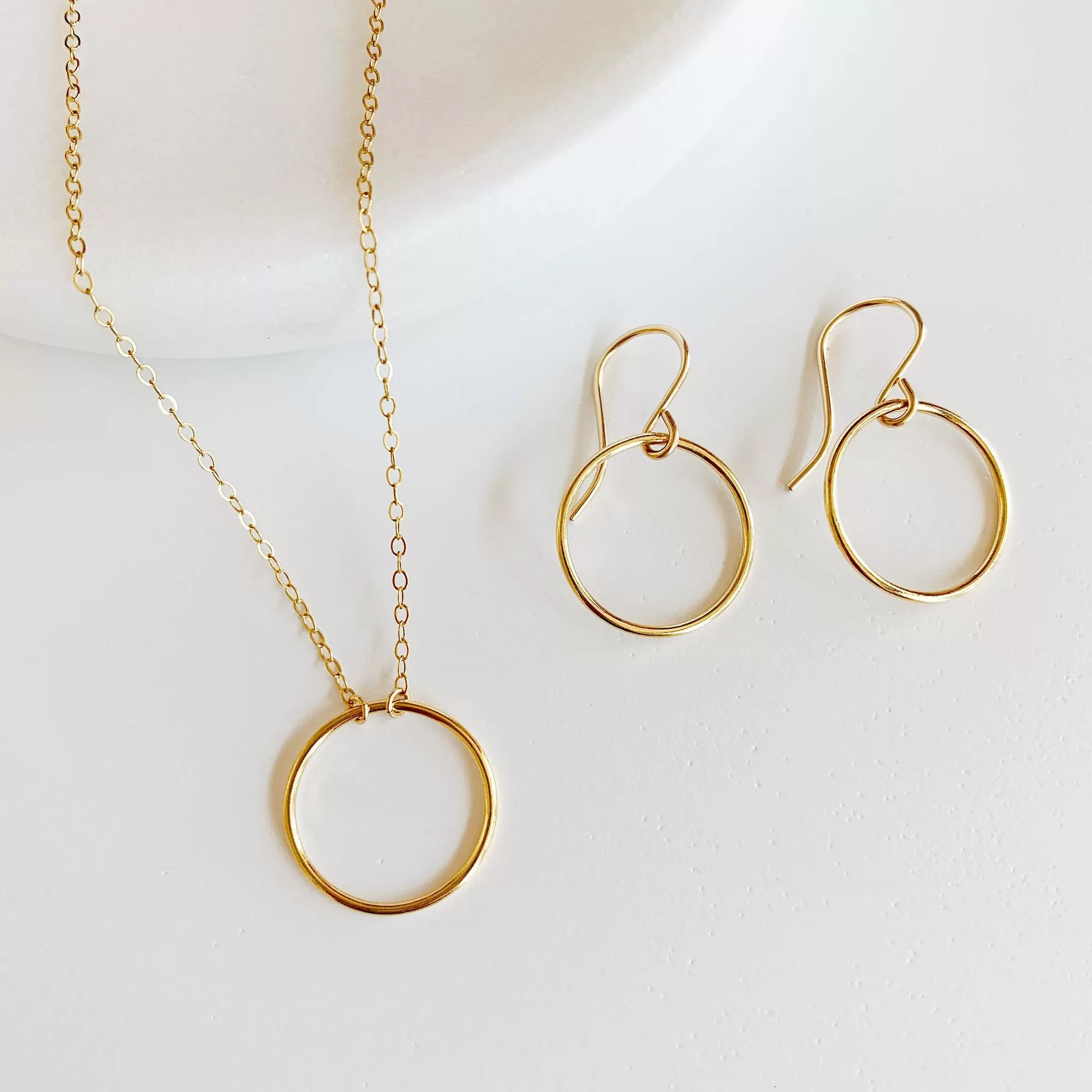 Crescent Circle Earrings