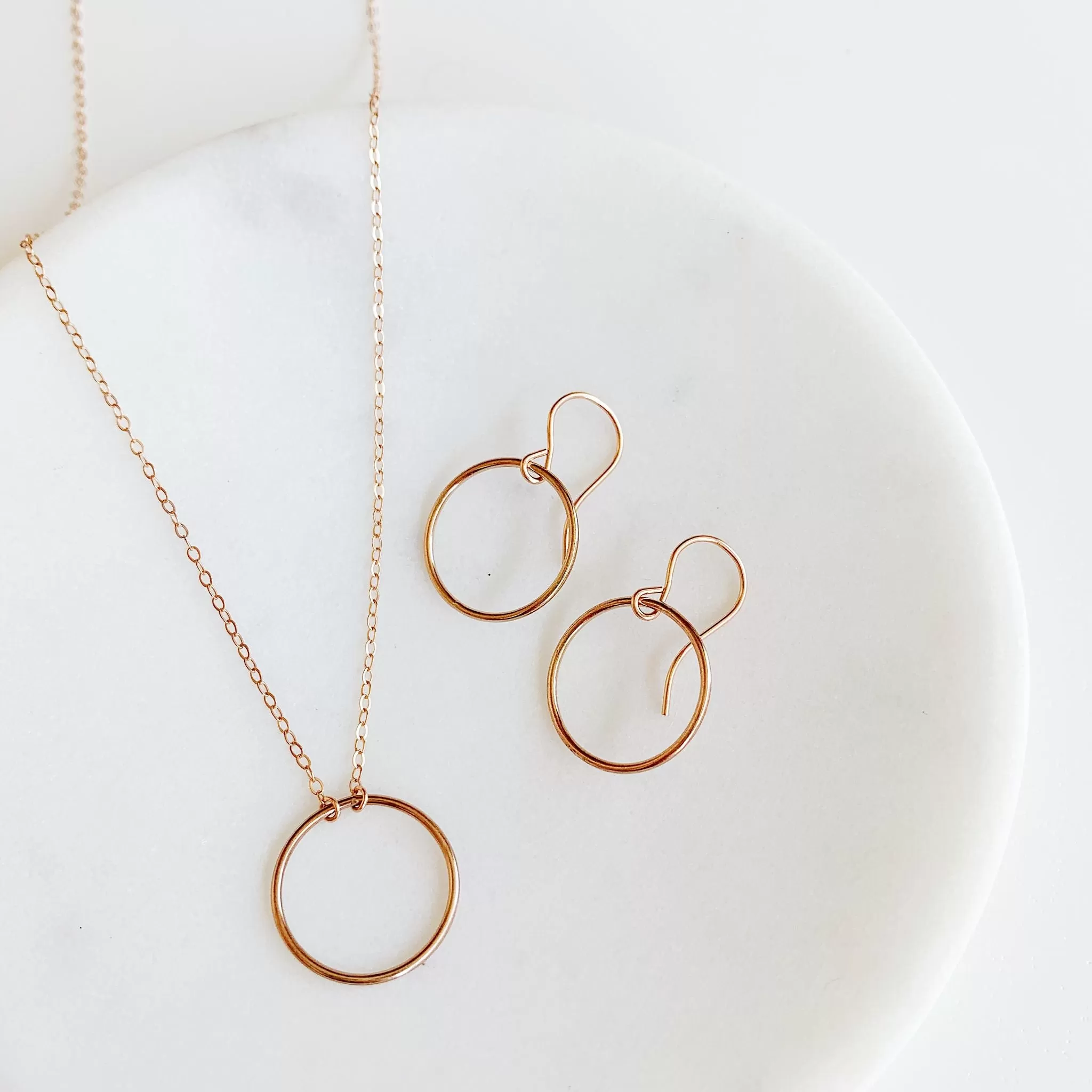 Crescent Circle Earrings