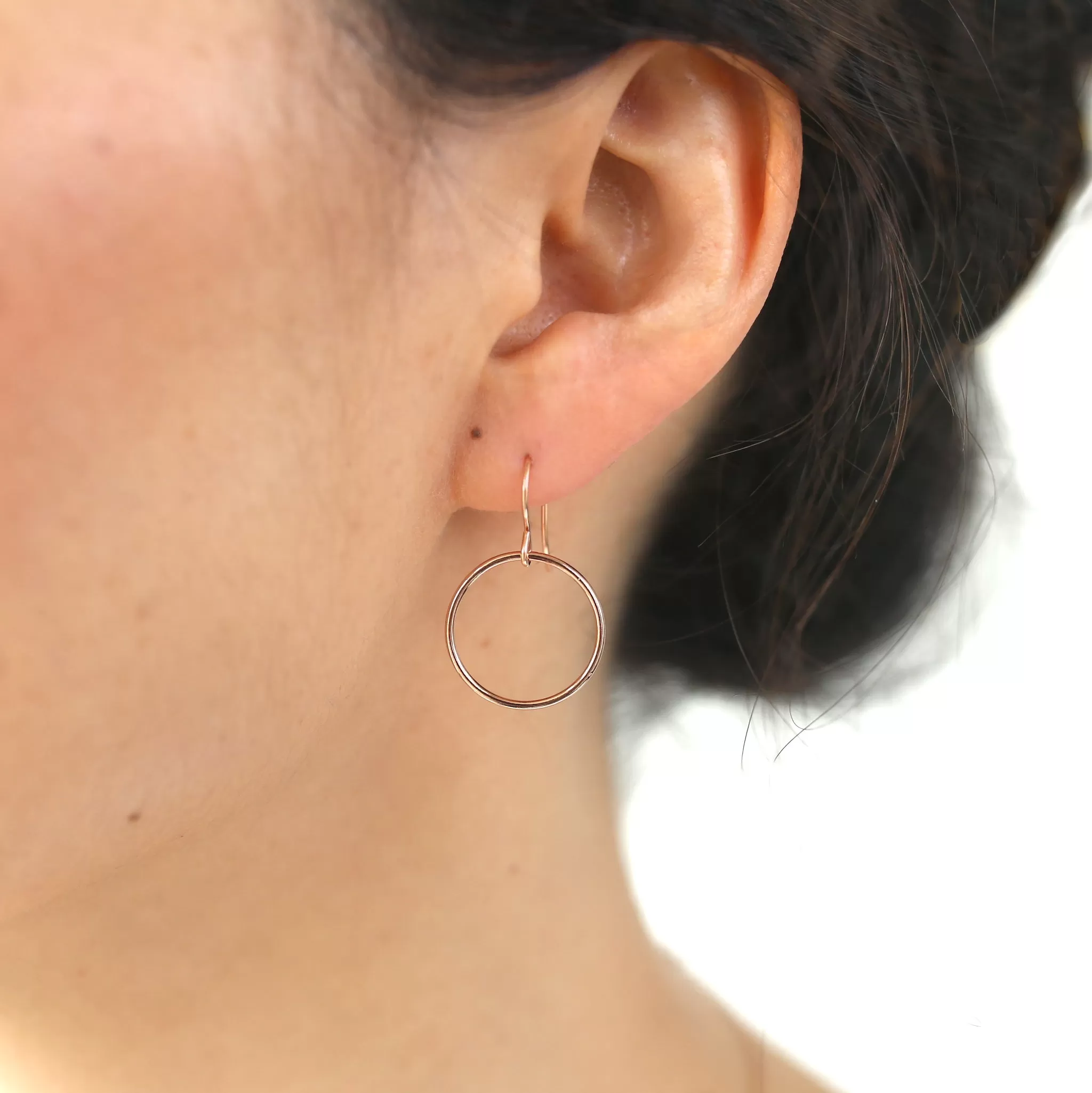 Crescent Circle Earrings