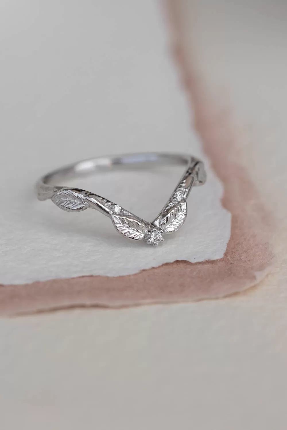 Curved twig wedding ring / matching band for Florentina