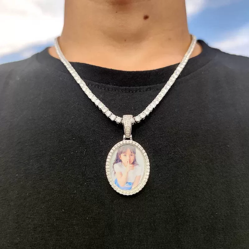 【Custom】Oval Photo Memory Pendant