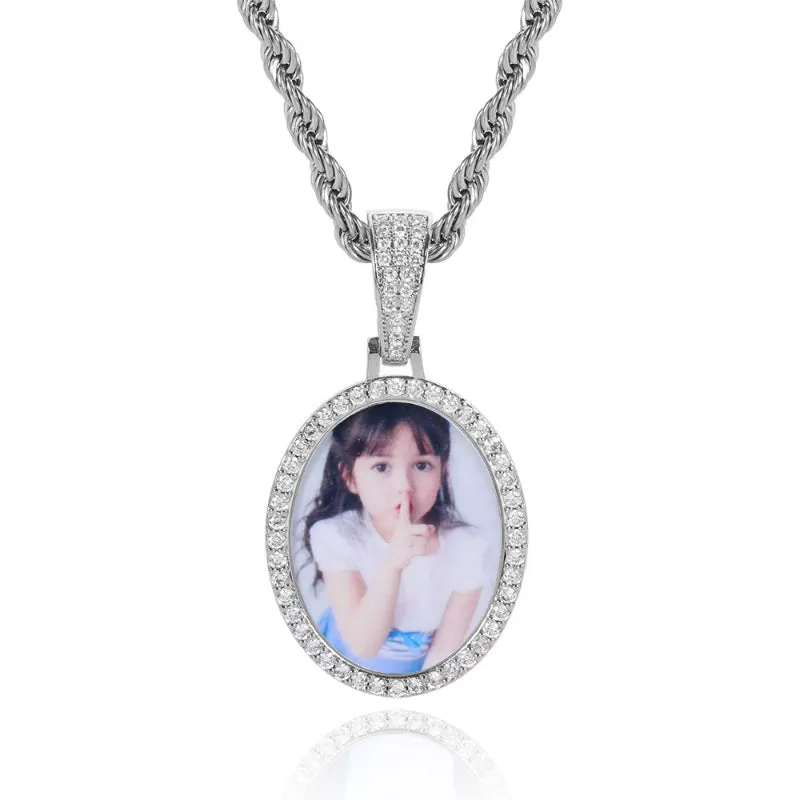 【Custom】Oval Photo Memory Pendant