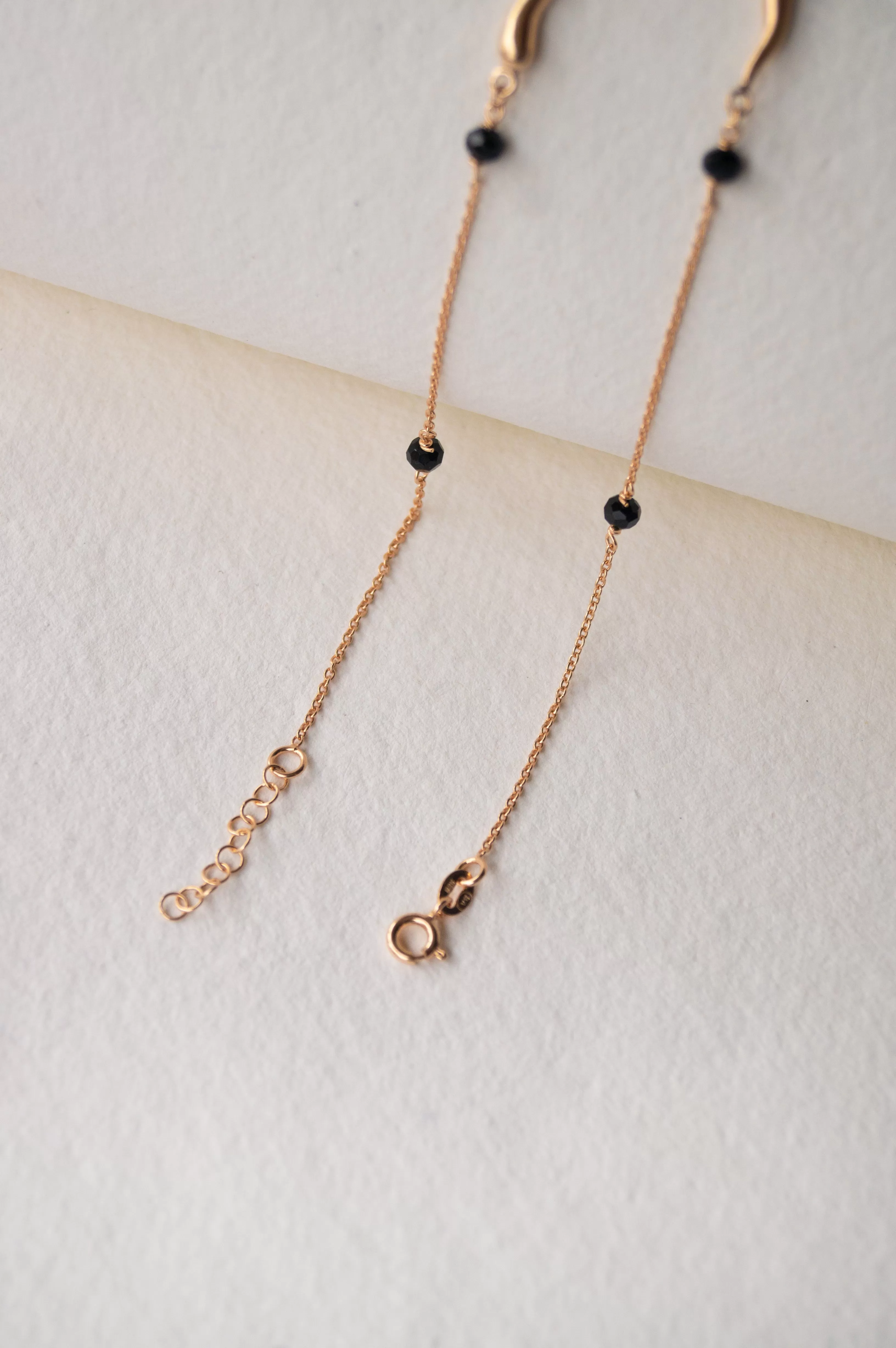 Cute Wave Rose Gold Plated Sterling Silver Anklet