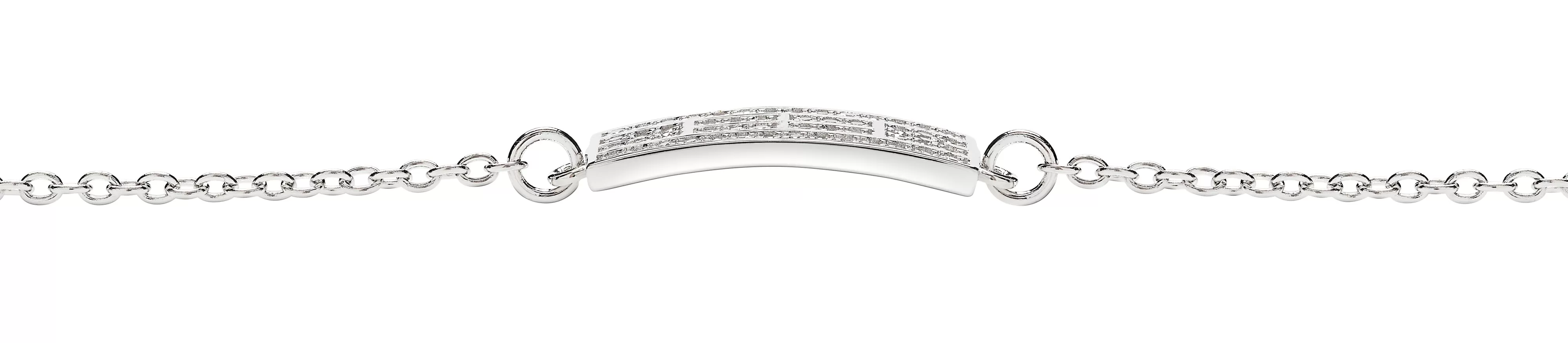 CZ Tennis Court Curved Bracelet Medium