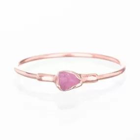 Dainty Raw Ruby Ring in Rose Gold