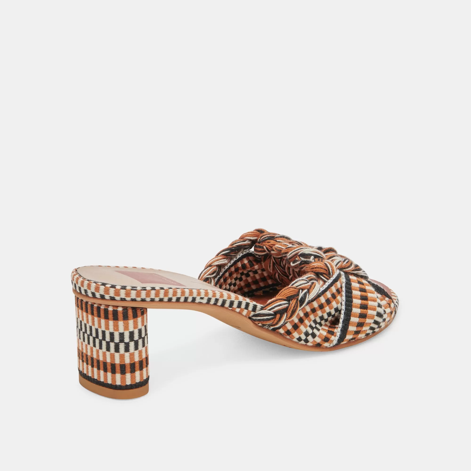 DALLIE HEELS TAN MULTI WOVEN