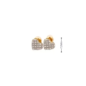 Diamond 0.10Ctw Medium Heart Shaped Earrings