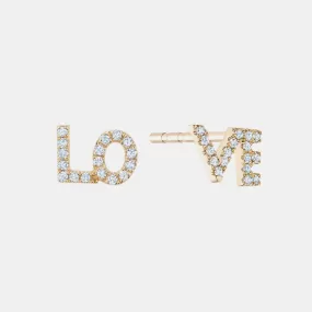 Diamond LOVE Studs