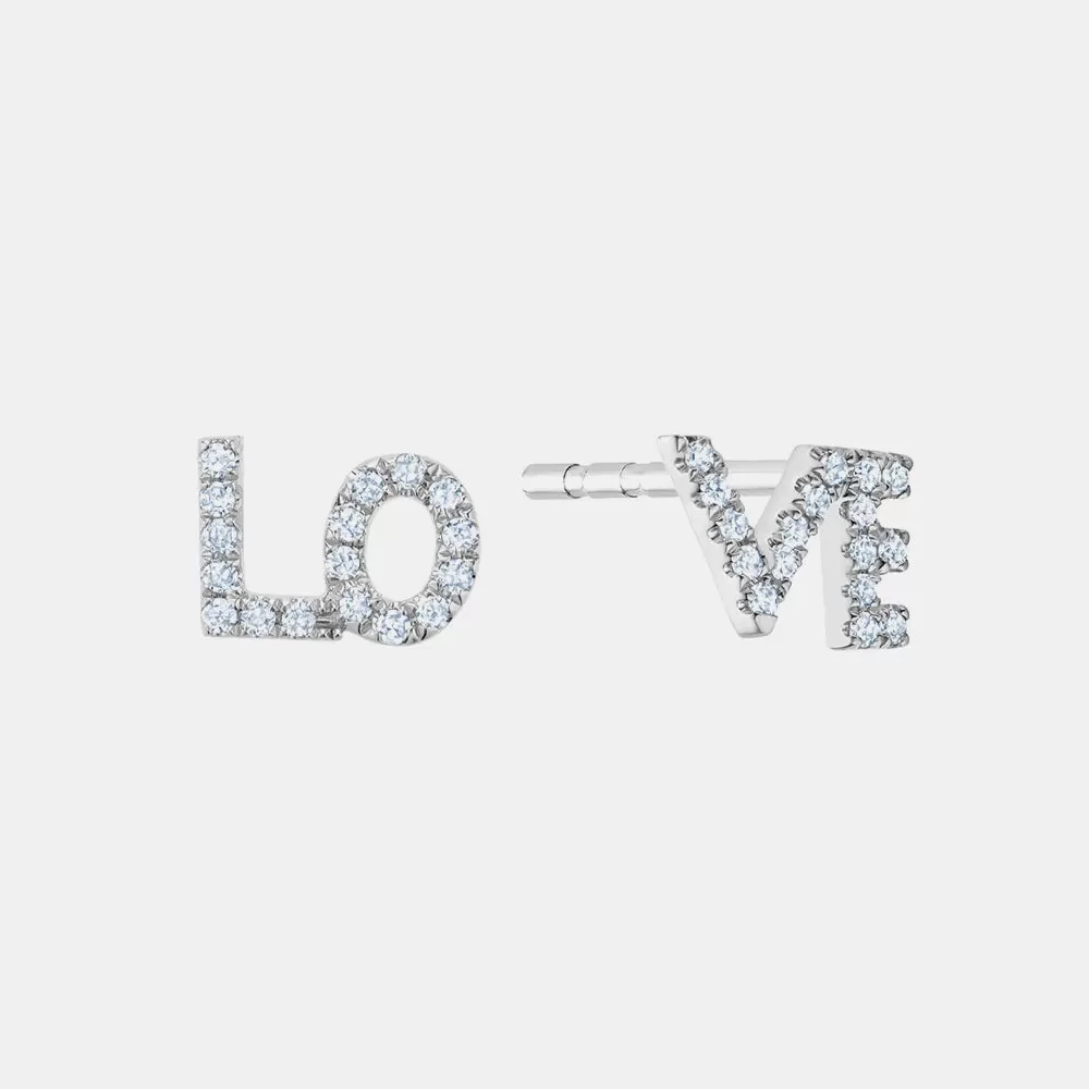 Diamond LOVE Studs