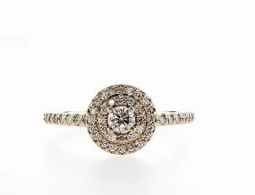 Double Halo Diamond Ring (0.50Ctw)