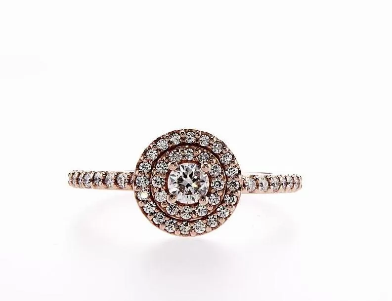 Double Halo Diamond Ring (0.50Ctw)