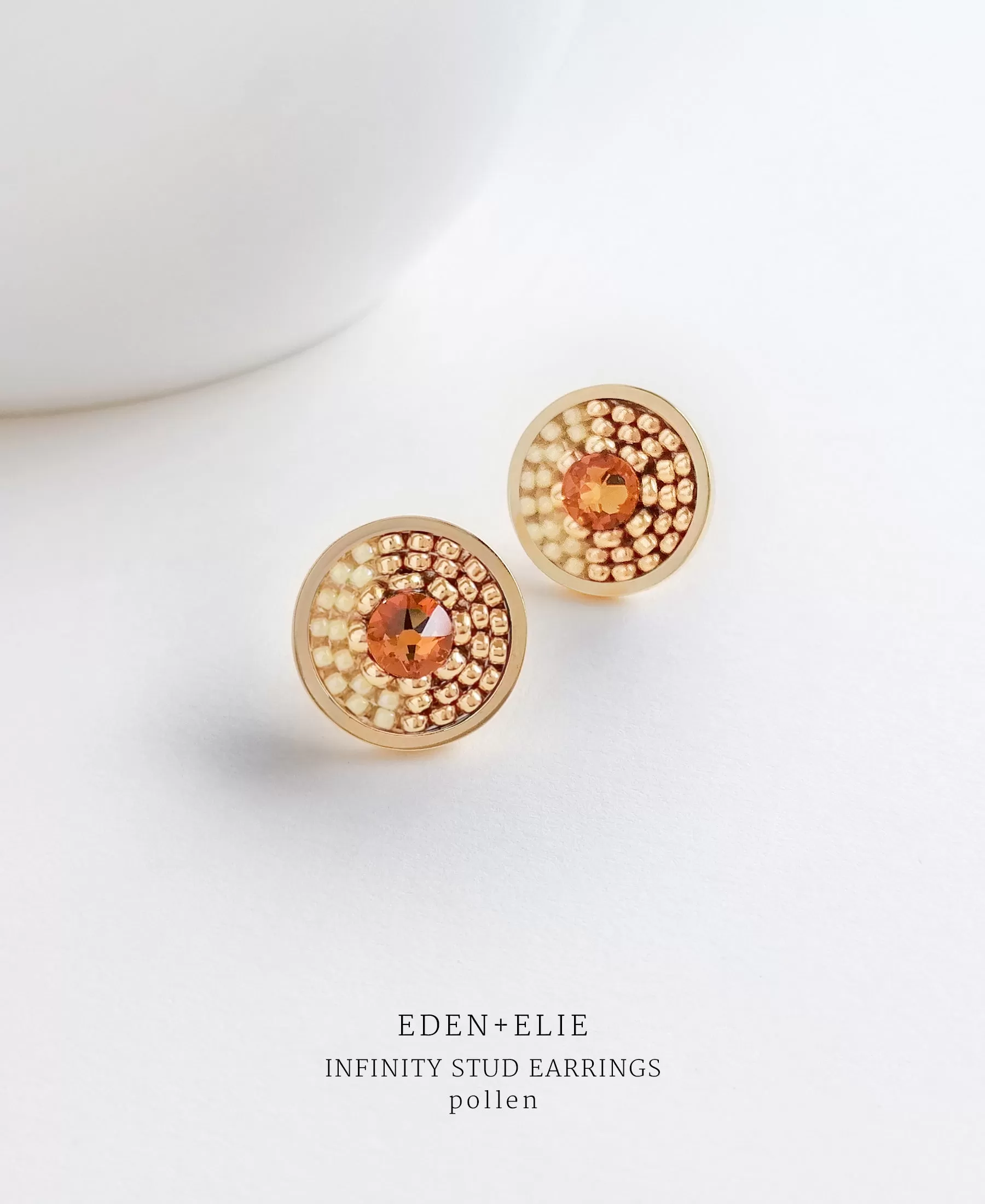 EDEN   ELIE Infinity stud earrings - pollen