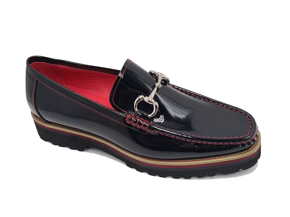 Elegant Patent Leather Horse Bit Loafer