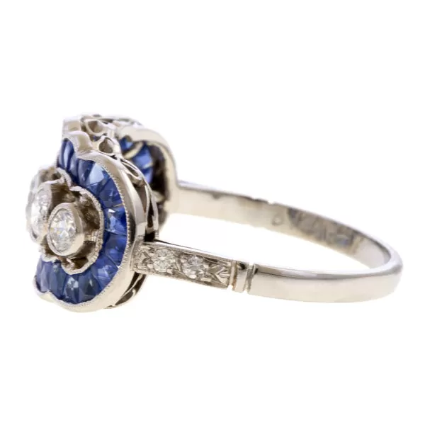 Estate Diamond & Sapphire Ring