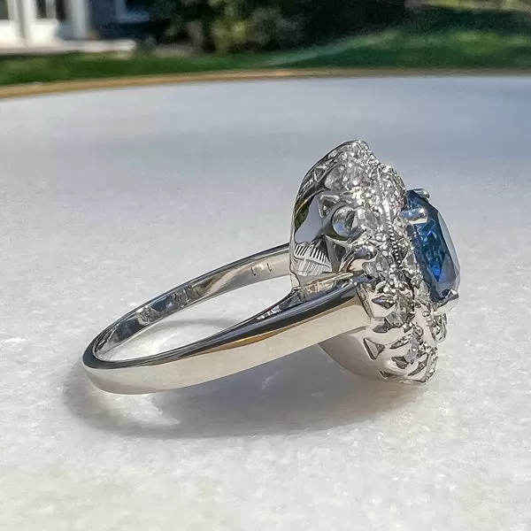 Estate Sapphire & Diamond Ring, 2.45ct.