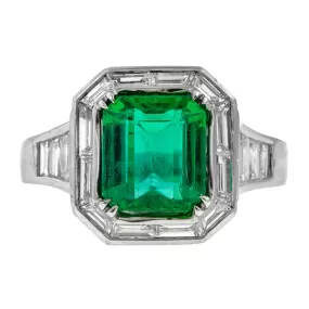 Estate Tiffany & Co. Emerald & Diamond Ring